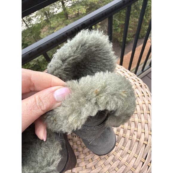 Emu Boots Heighton Lo Sheepskin Womens 5 Green Wedge Winter Australian - Picture 15 of 16